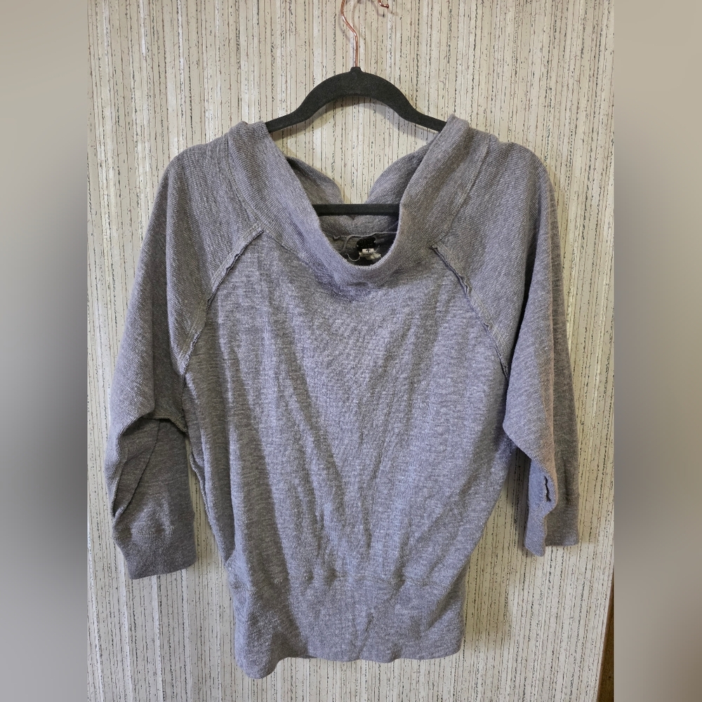 Gray Cowl Neck Sweater